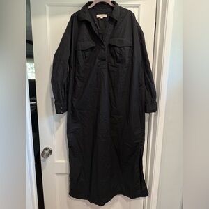 LOFT Pocket Midi Shirtdress Size 14